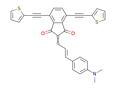 2-{(2E)-3-[4-(N,N-dimethylamino)phenyl]prop-2-en-1-ylidene}-4,7-bis[(thiophen-2-yl)ethynyl]indan-1,3-dione