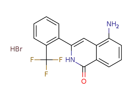 Molecular Structure of 1613435-29-2 (5-amino-3-(2-trifluoromethylphenyl)isoquinolin-1(2H)-one hydrobromide)
