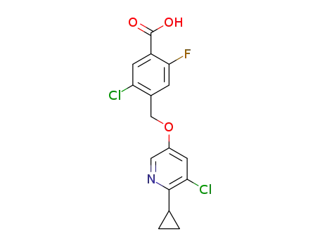5-chloro-4-(((5-chloro-6-cyclopropylpyridin-3-yl)oxy)methyl)-2-fluorobenzoic acid