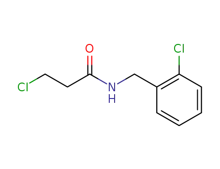 Molecular Structure of 103038-66-0 (3-CHLORO-N-(2-CHLOROBENZYL)PROPANAMIDE)