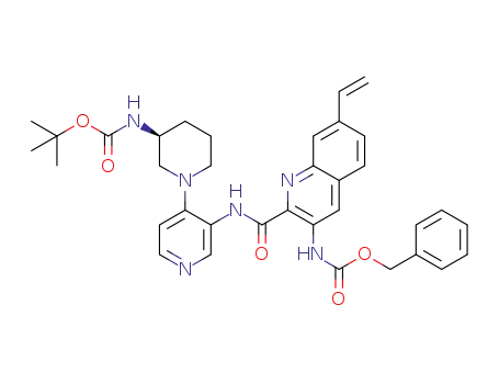 benzyl (2-{[(4-{(3S)-3-[(tert-butoxycarbonyl)amino]piperidin-1-yl}pyridin-3-yl)amino]carbonyl}-7-vinylquinolin-3-yl)carbamate