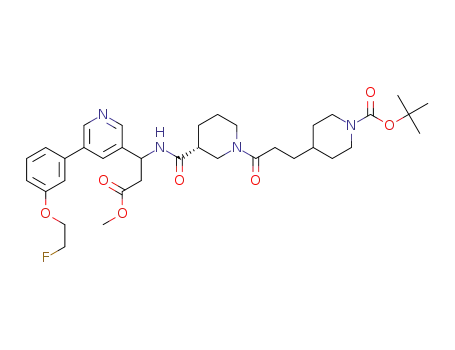tert-butyl 4-{3-[(3R)-3-{[1-{5-[3-(2-fluoroethoxy)phenyl]pyridin-3-yl}-3-methoxy-3-oxopropyl]carbamoyl}piperidin-1-yl]-3-oxopropyl}piperidine-1-carboxylate