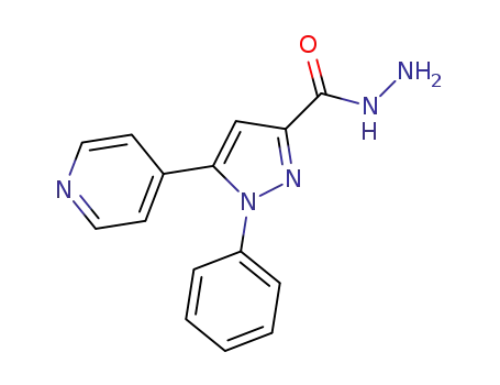 Molecular Structure of 1620993-50-1 (1-phenyl-5-(pyridin-4-yl)-1H-pyrazole-3-carbohydrazide)