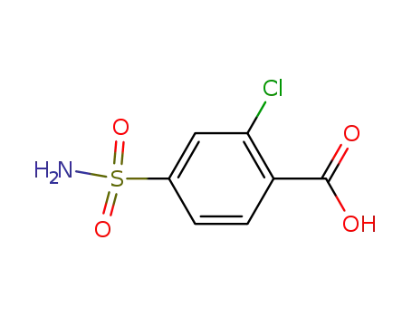 Molecular Structure of 53250-84-3 (Benzoic acid, 4-(aminosulfonyl)-2-chloro-)