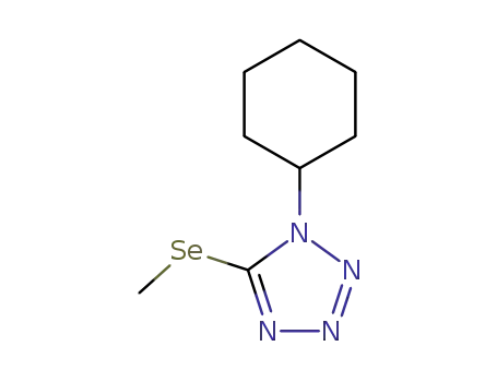 Molecular Structure of 1453815-78-5 (1-cyclohexyl-5-methylselanyl-1H-tetrazole)