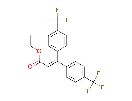 Molecular Structure of 1002128-05-3 (ethyl 3,3-bis(4-(trifluoromethyl)phenyl)acrylate)