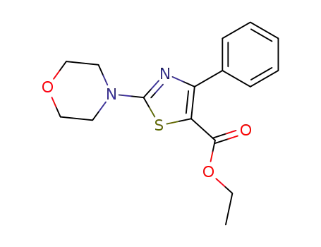 Molecular Structure of 55040-86-3 (2-Morpholin-4-yl-4-phenyl-thiazole-5-carboxylic	acid	ethyl	ester)