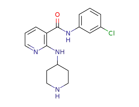 Molecular Structure of 1420998-90-8 (N-(3-chlorophenyl)-2-(4-piperidylamino)nicotinamide)