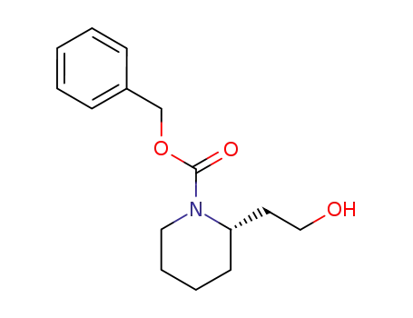 Molecular Structure of 190967-63-6 (benzyl (2S)-2-(2-hydroxyethyl)piperidine-1-carboxylate)