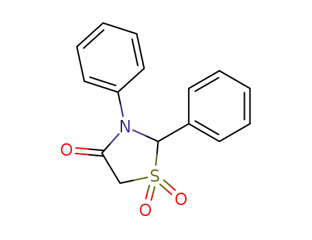 Molecular Structure of 16470-69-2 (2,3-diphenyl-1,3-thiazolidin-4-one 1,1-dioxide)