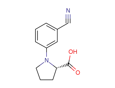 Molecular Structure of 308108-11-4 (N-(3-Cyanophenyl)-L-proline)