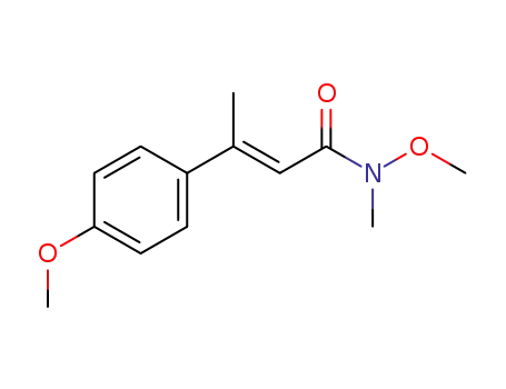 Molecular Structure of 1376710-73-4 ((E)-N-methoxy-3-(4-methoxyphenyl)-N-methylbut-2-enamide)