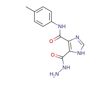 Molecular Structure of 89562-41-4 (5-HYDRAZINOCARBONYL-1 H-IMIDAZOLE-4-CARBOXYLIC ACID P-TOLYLAMIDE)