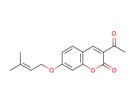 7-(3-methylbut-2-enyloxy)-3-acetyl-2H-chromen-2-one