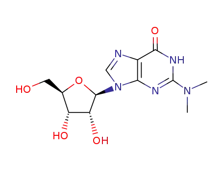 Molecular Structure of 2140-67-2 (2-(DIMETHYLAMINO)GUANOSINE)