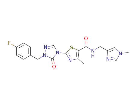 2-(1-(4-fluorobenzyl)-5-oxo-1H-1,2,4-triazol-4(5H)-yl)-4-methyl-N-((1-methyl-1H-imidazol-4-yl)methyl)thiazole-5-carboxamide