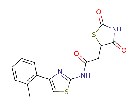 N-[4-(o-tolyl)-1,3-thiazol-2-yl]-2-(2,4-dioxo-1,3-thiazolidin-5-yl)acetamide