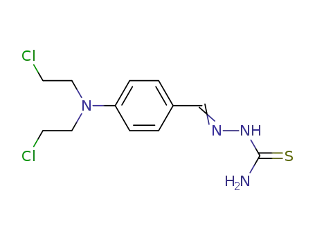Molecular Structure of 732-79-6 (4-[bis(2-chloroethyl)amino]benzaldehyde thiosemicarbazone)