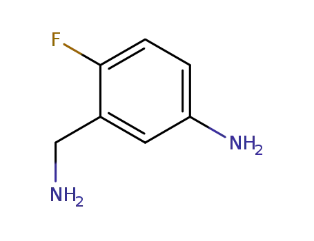 Molecular Structure of 771571-82-5 (Benzenemethanamine, 5-amino-2-fluoro- (9CI))