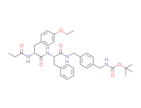 [4-({(S)-2-[(R)-3-(4-ethoxy-phenyl)-2-propionylamino-propionylamino]-3-phenyl-propionylamino}-methyl)-benzyl]-carbamic acid tert-butyl ester