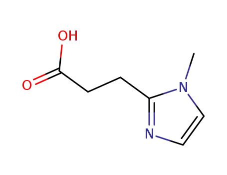 Molecular Structure of 869938-98-7 (3-(1-METHYL-1H-IMIDAZOL-2-YL)-PROPIONIC ACID)