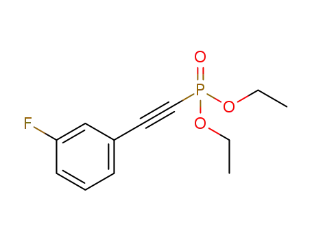 Molecular Structure of 1174916-26-7 (diethyl ((3-fluorophenyl)ethynyl)phosphonate)