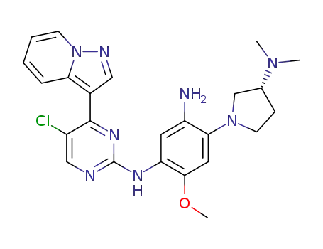 N-{5-chloro-(4-pyrazolo[1,5-a]pyridin-3-yl)-pyrimidin-2-yl}-4-[(3R)-3-dimethylaminopyrrolidin-1-yl]-6-methoxybenzene-1,3-diamine