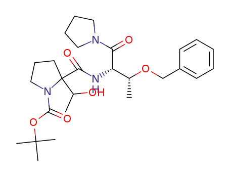 tert-butyl 2-(((2S,3R)-3-(benzyloxy)-1-oxo-1-(pyrrolidin-1-yl)butan-2-yl)carbamoyl)-2-(1-hydroxyethyl)pyrrolidine-1-carboxylate