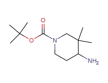 Molecular Structure of 473838-65-2 (TERT-BUTYL 4-AMINO-3,3-DIMETHYLPIPERIDINE-1-CARBOXYLATE)