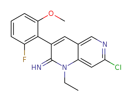 7-chloro-1-ethyl-3-(2-fluoro-6-methoxyphenyl)-1,6-naphthyridin-2(1H)-imine