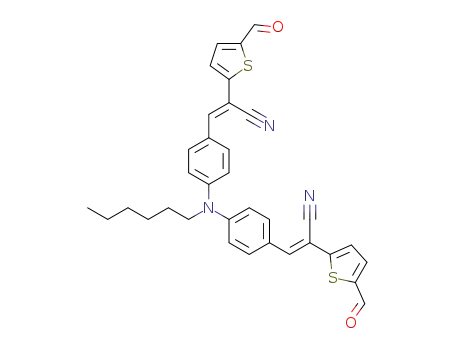 (2E,2'E)-3,3'-(4,4'-(hexylazanediyl)bis(4,1-phenylene))bis(2-(5-formylthiophen-2-yl)acrylonitrile)