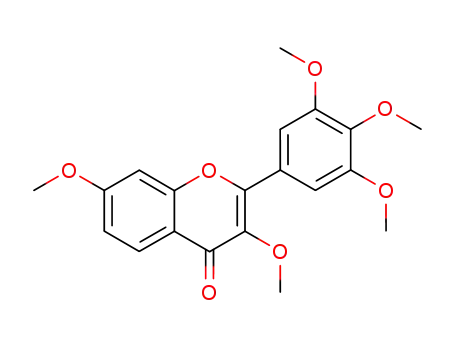 Molecular Structure of 19056-76-9 (3,7-dimethoxy-2-(3,4,5-trimethoxyphenyl)-4H-chromen-4-one)