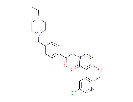 4-(5-chloro-pyridin-2-ylmethoxy)-1-{2-[4-(4-ethyl-piperazin-1-ylmethyl )-2-methyl-phenyl]-2-oxo-ethyl}-1H-pyridin-2-one