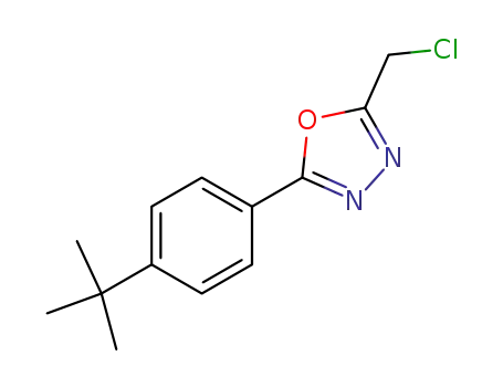 Molecular Structure of 754214-36-3 (2-(4-TERT-BUTYLPHENYL)-5-(CHLOROMETHYL)-1,3,4-OXADIAZOLE)