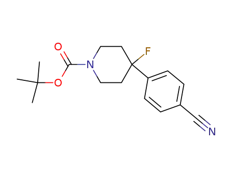 tert-butyl 4-(4-cyanophenyl)-4-fluoropiperidine-1-carboxylate