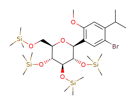 (1S)-1,5-anhydro-1-[5-bromo-2-methoxy-4-(propan-2-yl)phenyl]-2,3,4,6-tetrakis-O-(trimethylsilyl)-D-glucitol