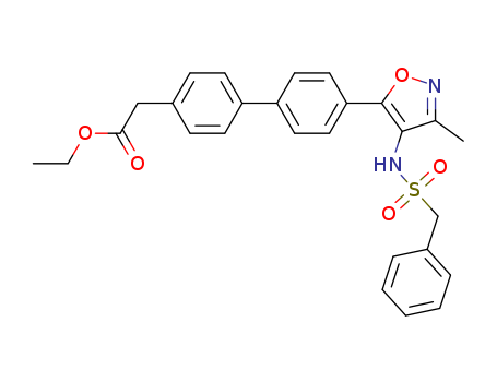 ethyl 2-(4'-(3-methyl-4-(phenylmethylsulfonamido)isoxazol-5-yl)biphenyl-4-yl)acetate