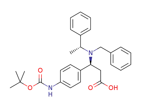 3-[benzyl-(1-phenyl-ethyl)-amino-3-(4-tert-butoxycarbonylamino-phenyl)]-propionic acid