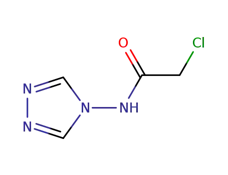 Molecular Structure of 137141-14-1 (2-Chloro-N-[1,2,4]triazol-4-yl-acetaMide, 98+% C4H5ClN4O, MW: 160.56)