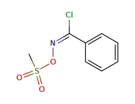 Molecular Structure of 5023-82-5 (N-[(methylsulfonyl)oxy]benzenecarboximidoyl chloride)