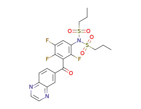 N-(propylsulfonyl)-N-(2,4,5-trifluoro-3-(quinoxaline-6-carbonyl)phenyl)propane-1-sulfonamide