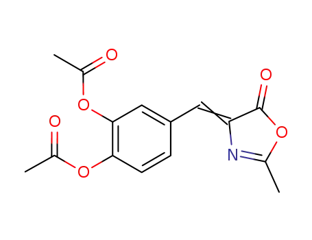 Molecular Structure of 87950-39-8 (4-(3,4-DIACETOXYBENZAL)-2-METHYL-5-OXAZOLONE)