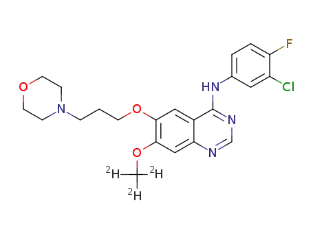 Molecular Structure of 1173976-40-3 (Gefitinib O-Methyl-D3)