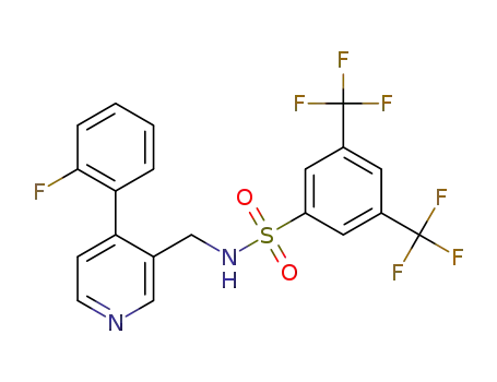 N-((4-(2-fluorophenyl)pyridin-3-yl)methyl)-3,5-bis(trifluoromethyl)benzenesulfonamide
