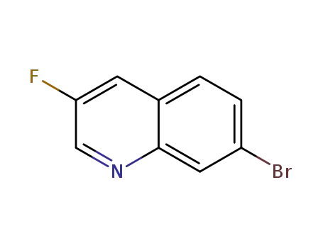 Molecular Structure of 1375108-29-4 (7-bromo-3-fluoroquinoline)