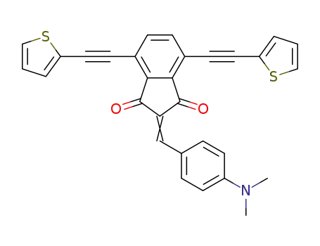 2-[4-(N,N-dimethylamino)benzylidene]-4,7-bis[(thiophen-2-yl)ethynyl]indan-1,3-dione