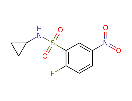 Molecular Structure of 1379071-95-0 (N-cyclopropyl-2-fluoro-5-nitrobenzenesulfonamide)