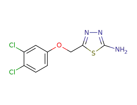 Molecular Structure of 1052694-81-1 (5-((3,4-dichlorophenoxy)methyl)-1,3,4-thiadiazol-2-amine)