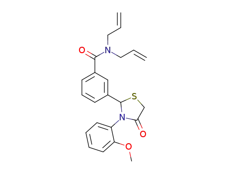 Molecular Structure of 1395435-19-4 (2-(3-N,N-diallylaminocarbonylphenyl)-3-(2-methoxyphenyl)-4-thiazolidinone)