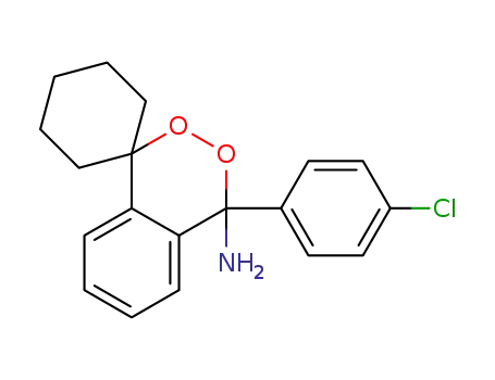Molecular Structure of 1537171-26-8 (4-(4-chlorophenyl)-4H-spiro[benzo[d][1,2]dioxine-1,1'-cyclohexan]-4-amine)
